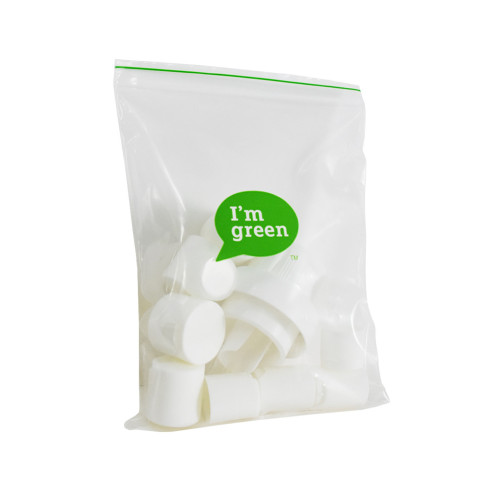 Bolsera de cremallera de grado de alimentos de Green Green PE reciclable