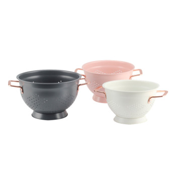 New Design Iron PowderCoated Colander Set of3pcs