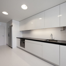 modern handleless kitchen cabinet mdf kitchen cabinet factory sale