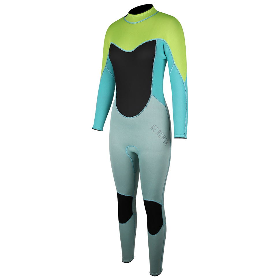 Seaskin Neoprene 4mm 다이빙 백 Zip Full Wetsuit