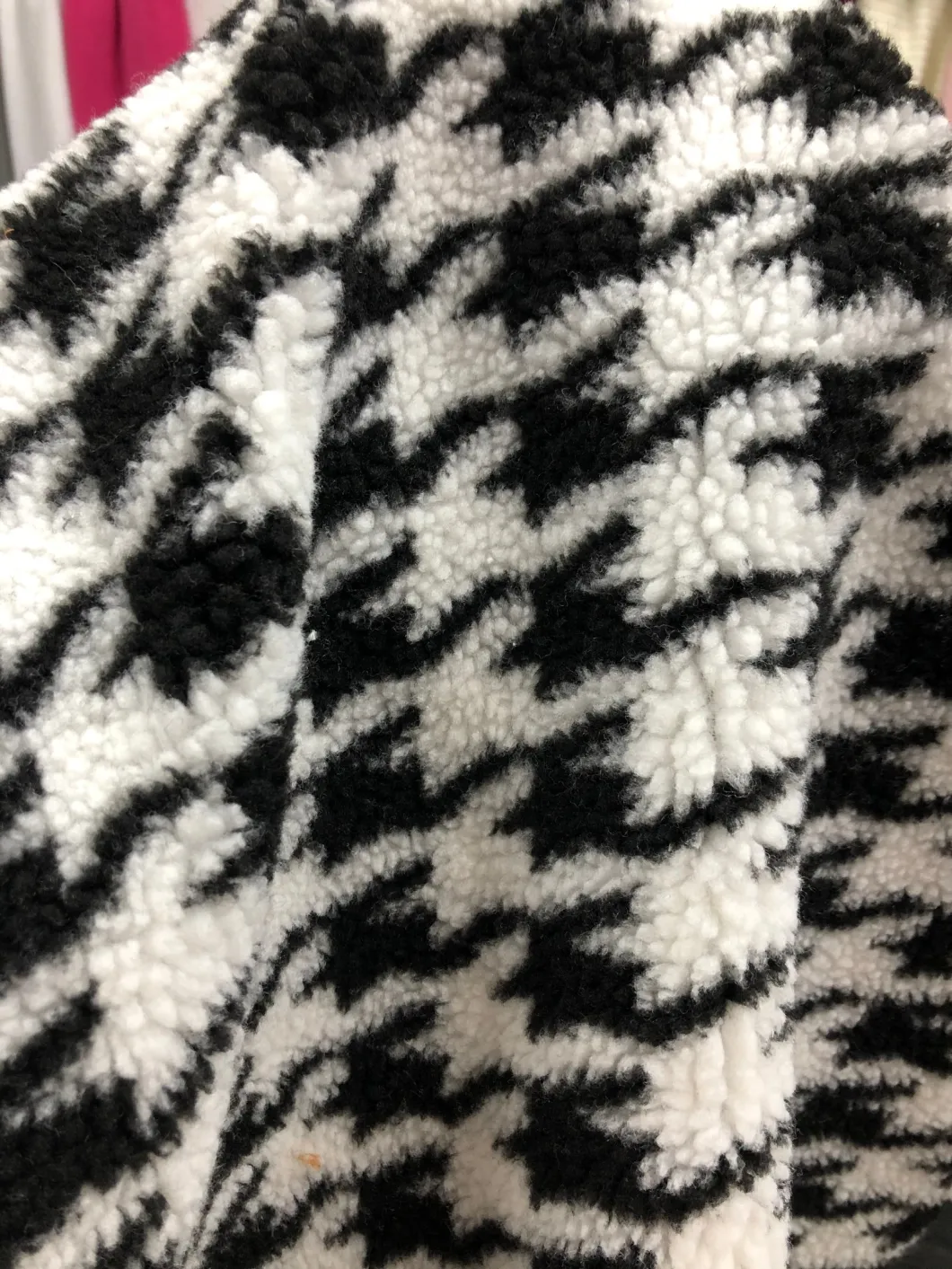 100%Polyester Lambswool Jacquard Knitted Fabric (Berber Fleece)