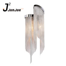 Fashionable Decorative Atlantis Silver Chain Corded Wall Lamp
