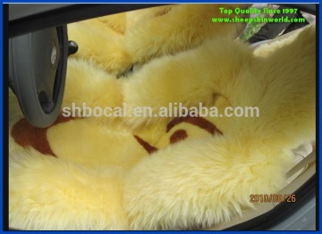 premium quality mixed wool sheepskin patchwork car seat cover