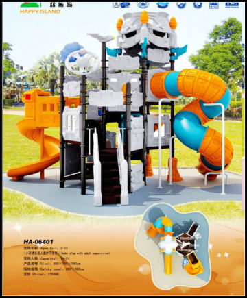 (HA-6401)Happy Island!!Amazing !!Hot Sale Tunnel Slides / Children Outdoor Playground Tunnel Slides