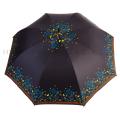 Frauen Flower Print Auto Open Straight Umbrella