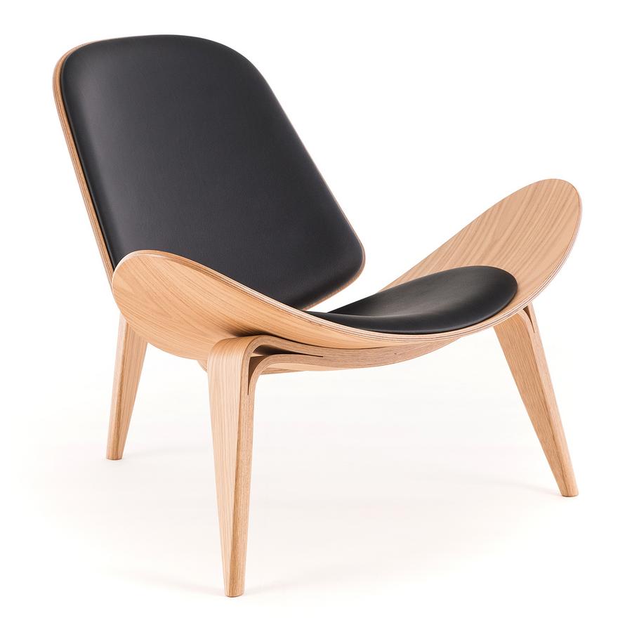 Hard Wood Shell Chair By Hans Wegner