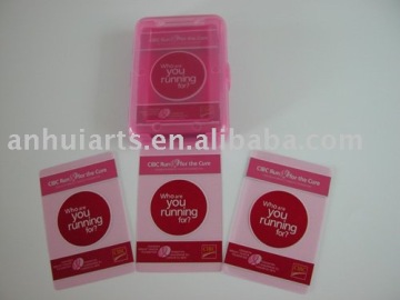 Pink transparent plastic playing cards