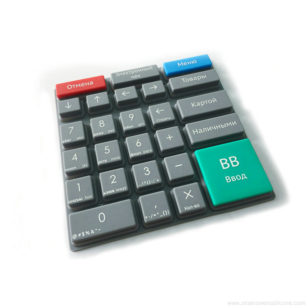 Custom conductive rubber keypad buttons for electronics