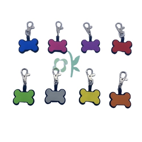 Étiquette d&#39;identification d&#39;accessoires de plein air pour animaux de compagnie en silicone de vente chaude