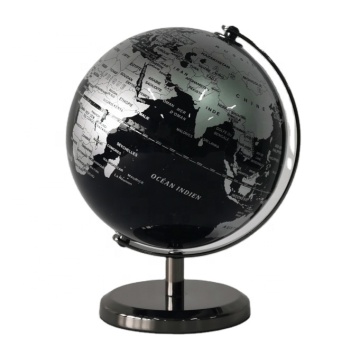 Black Vintage World Globe Decorative