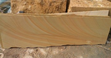 Yellow Wooden Sandstone, Tiles Sandstone, Slabs, Honed