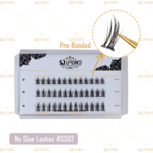 NO Glue Needed: DIY Cluster Lashes - SJLashes Pre-Cut & Pre-Glued Individual Lashes
