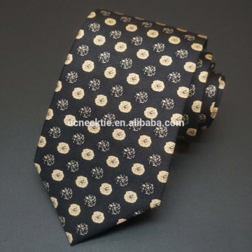 printed flower silk necktie