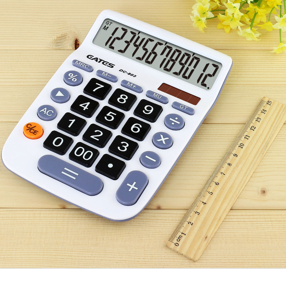 Customized popular promotion calculator of 12 digit with check and correct function solar calculator CX-813