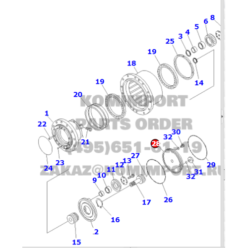 PC60-8 Final Drive Cover TZ110D1013-00