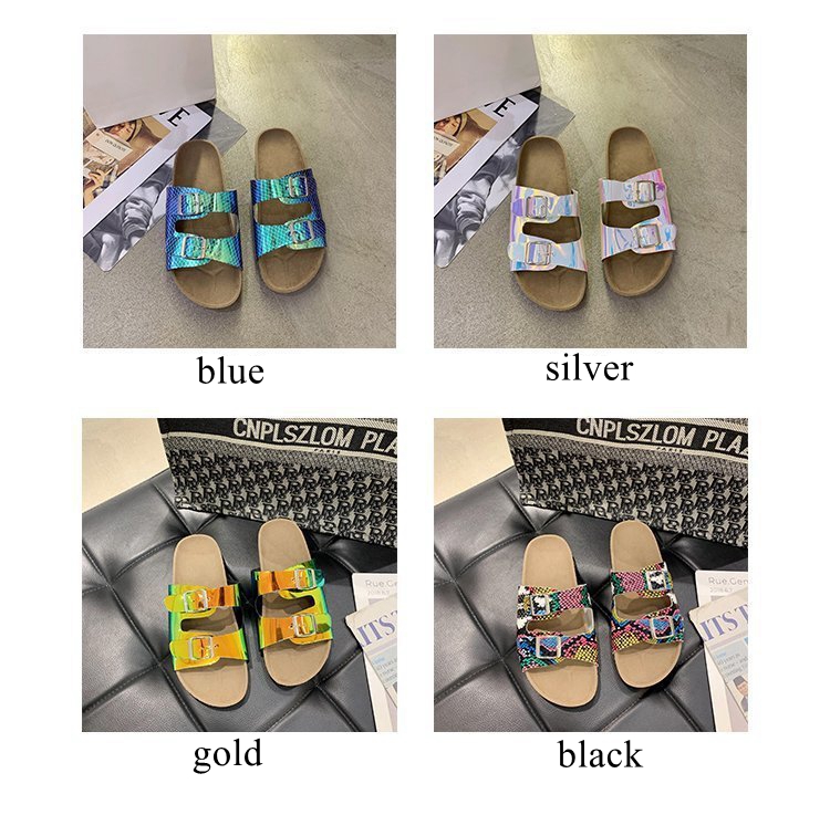 Fashion Birken Cork Shoes Cork Slippers Summer Beach Open Toe Slides Slippers for Man and Woman