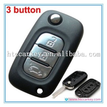 auto key for Renault 3 button flip key shell