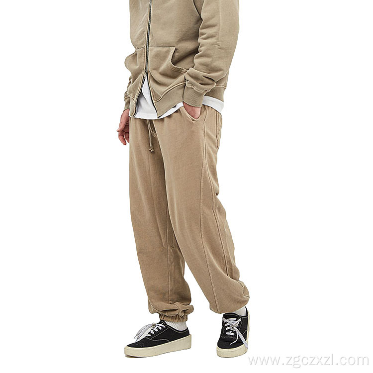 Autumn and winter new splicing washed sports pants