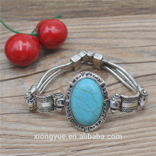 china fashion roundel natural agate beads silver jewelry bracelet for men