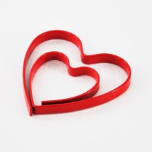 Adorable Design Red Heart Shaped Metal Cup Mat