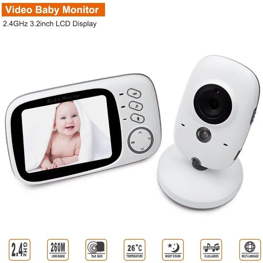 3.2inch 2.4G Digital Wireless Baby Monitor Night Vision Video Audio Nanny Camera Vb603