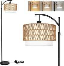 Remote control LED Bohemian rope arc floor lamp