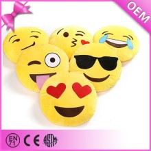 Hot selling cute cheap plush emoji pillows