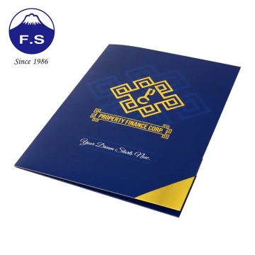 Printing Logo Gold Foil Paper Presentation Folder