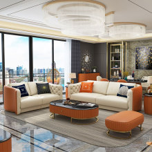 Modern Philippines Full Grain Leather Sofa