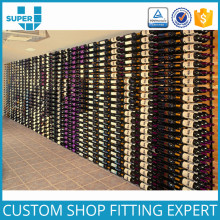 Guangzhou Factory Custom Wall Mounted Wooden Wine Store Display