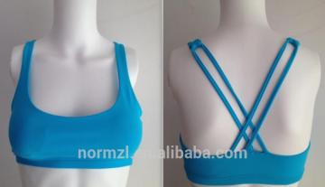 Different custom sports wear with brand name clothing gym sports bra