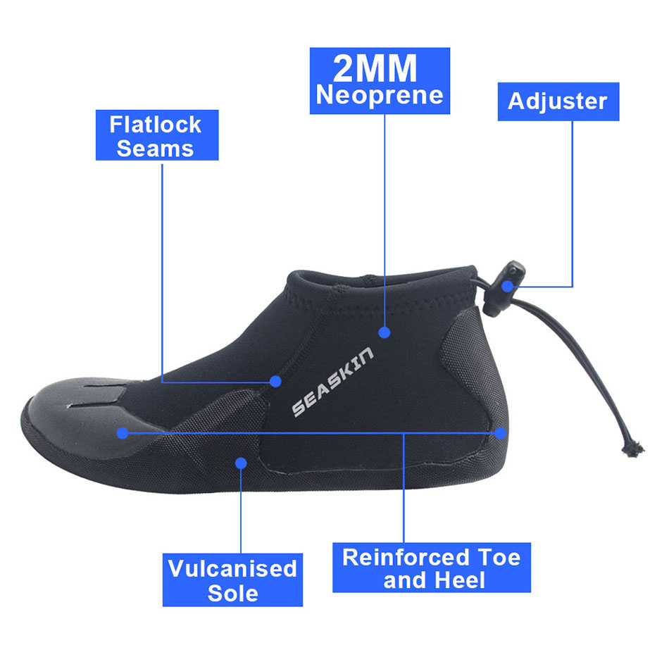 BEASKKE 3 mm Giày lặn Boots Neoprene Scuba Booties