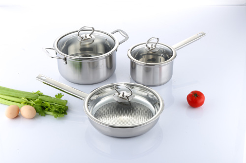 Ensemble de cuisine professionnel en acier inoxydable, 3 pièces