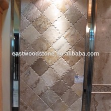 beautiful square travertine stone brick mosaic pattern