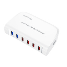 Adaptor Daya USB Pengisian Cepat 6 Port Putih