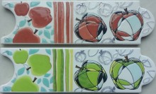 spanish glazed tile crystal listello border 3x10 " inch