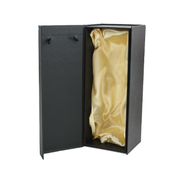 folding black wine glass bottle box with handle