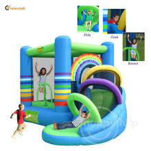 Happy Hop Rainbow Bouncing Castle-9313 Rainbow Bouncy Castle with Slide