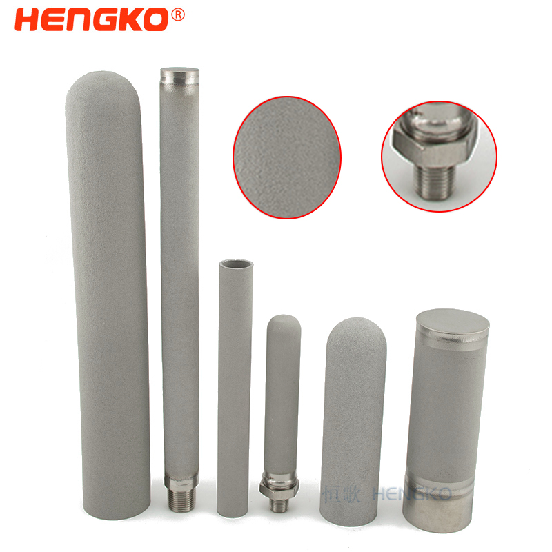 HENGKO sintered micro porous SS 316L stainless steel filter cylinders tube  high-precision filter tube for pharmaceutical