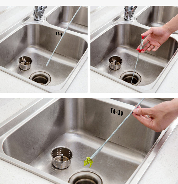 Top Seller 2020 Amazon Personalized Design New Product Cleaning Dredge Remover Hair Sewer Filter Tool Spring Drain Snake Cleaner