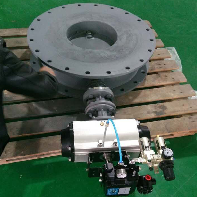 ggg40 dn450 flange 400mm Stainless Steel Single Acting Pneumatic Actuator Butterfly Valve