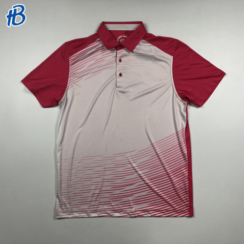 white red oblique stripes custom polo t shirt