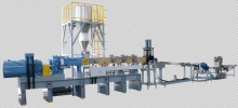 PET bottle recycling extruder