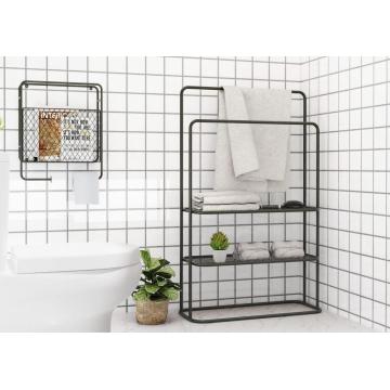 bath multifunction rack black color