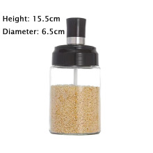 Seasoning bottle The kitchen household Salt storage and seasoning jar Scoop cover integrated condiment bottle