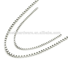 Fashion High Quality Metal Sterling Silver Box Chain