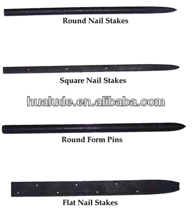 square/round /flat steel nail stake 7/8"&3/4" length from 12"-48"