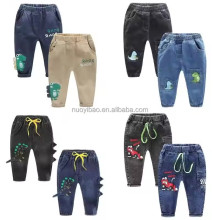 Spring Kids Denim Pants - Boy's Causal Patchwork Print Jeans