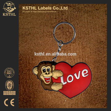 2017 new year gifts rubber lover keyring promotion gift keyring