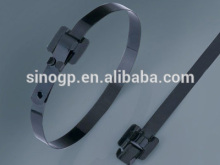 Stainless Steel Epoxy Coated Cable Tie-Releasable Type by UL of 94V-2